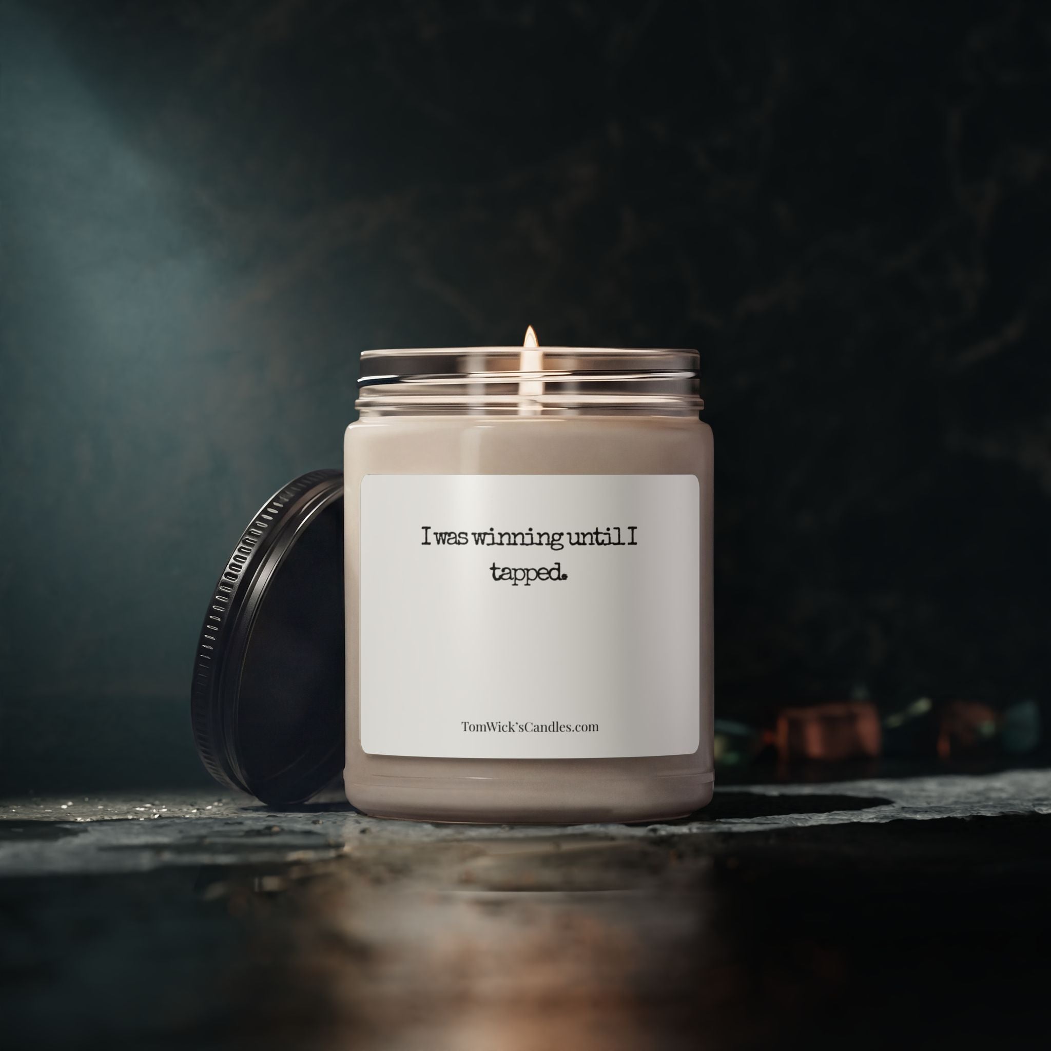 BJJ I was winning — "I was winning until I tapped" Scented Soy Candle (9oz)